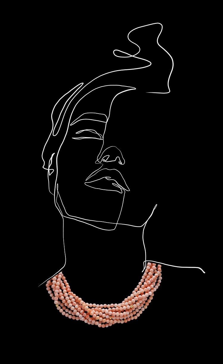 blossom necklace size illustration