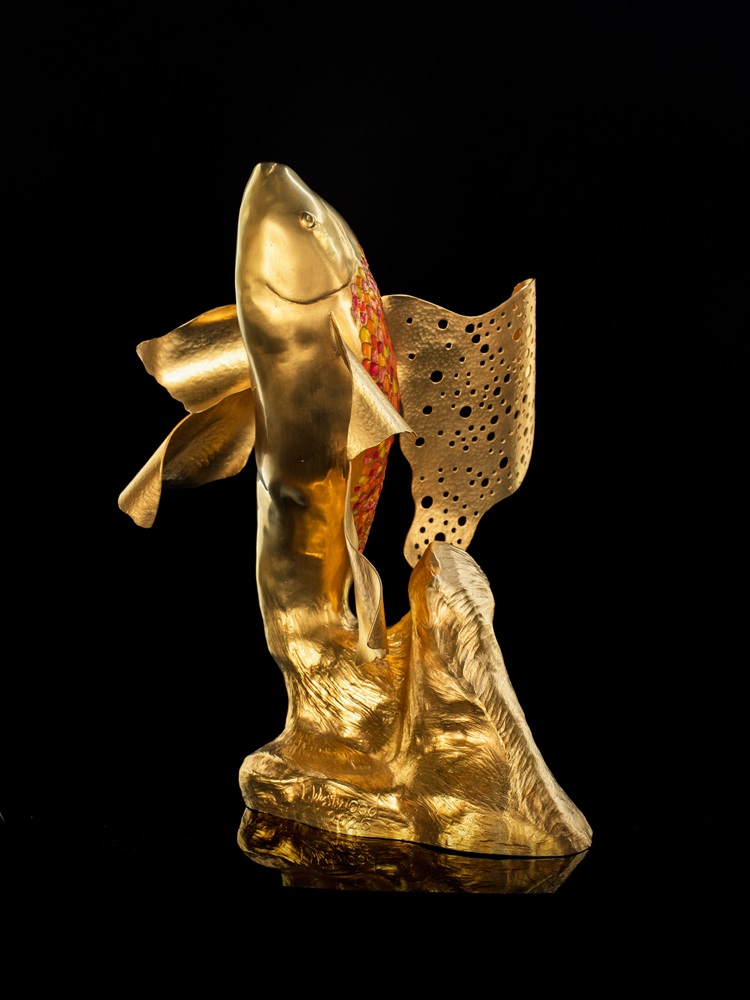 Koi sculpture