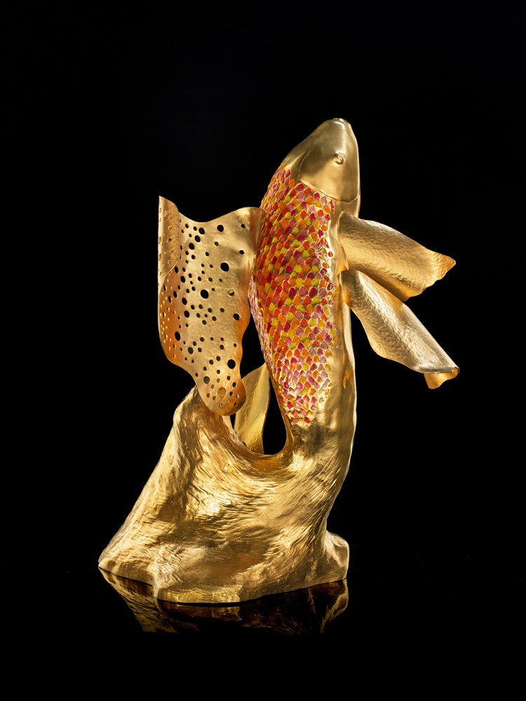 Koi sculpture